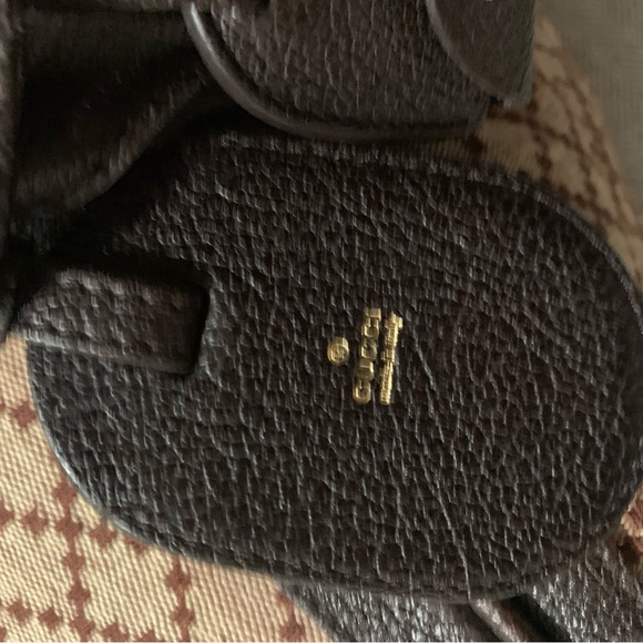 Pre-owned Gucci duffle bag in beige/brown diamanté canvas and brown pigskin trim - Picture 5 of 14